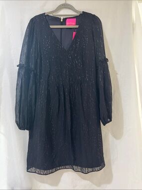 Lilly Pulitzer 4  Cleme long sleeve Silk dress New